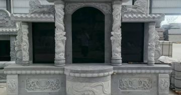 广西 芝麻灰高档墓碑，土墓，可定制