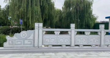 广西 芝麻灰桥栏杆、河道栏杆安装效果