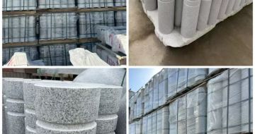 广西 芝麻白花岗岩挡车柱、隔离柱多少钱