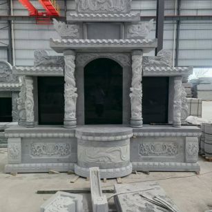 广西 芝麻灰高档墓碑，土墓，可定制
