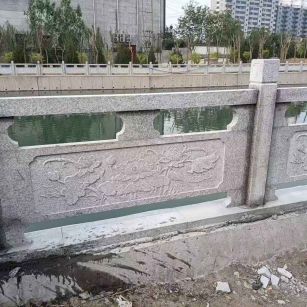 广西 芙蓉白大花桥梁、河道，石材栏杆、围栏、护栏