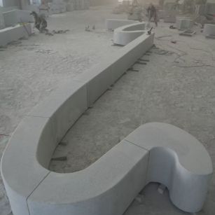 广西 花岗岩整石坐凳拼装