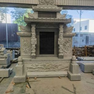 广西 芝麻灰高档墓碑、土墓，一套也支持定做