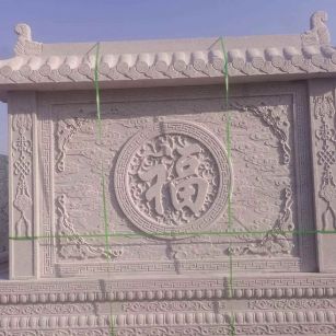 广西 芝麻白花岗岩屏风，照壁，影壁