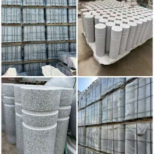 广西 芝麻白花岗岩挡车柱、隔离柱多少钱