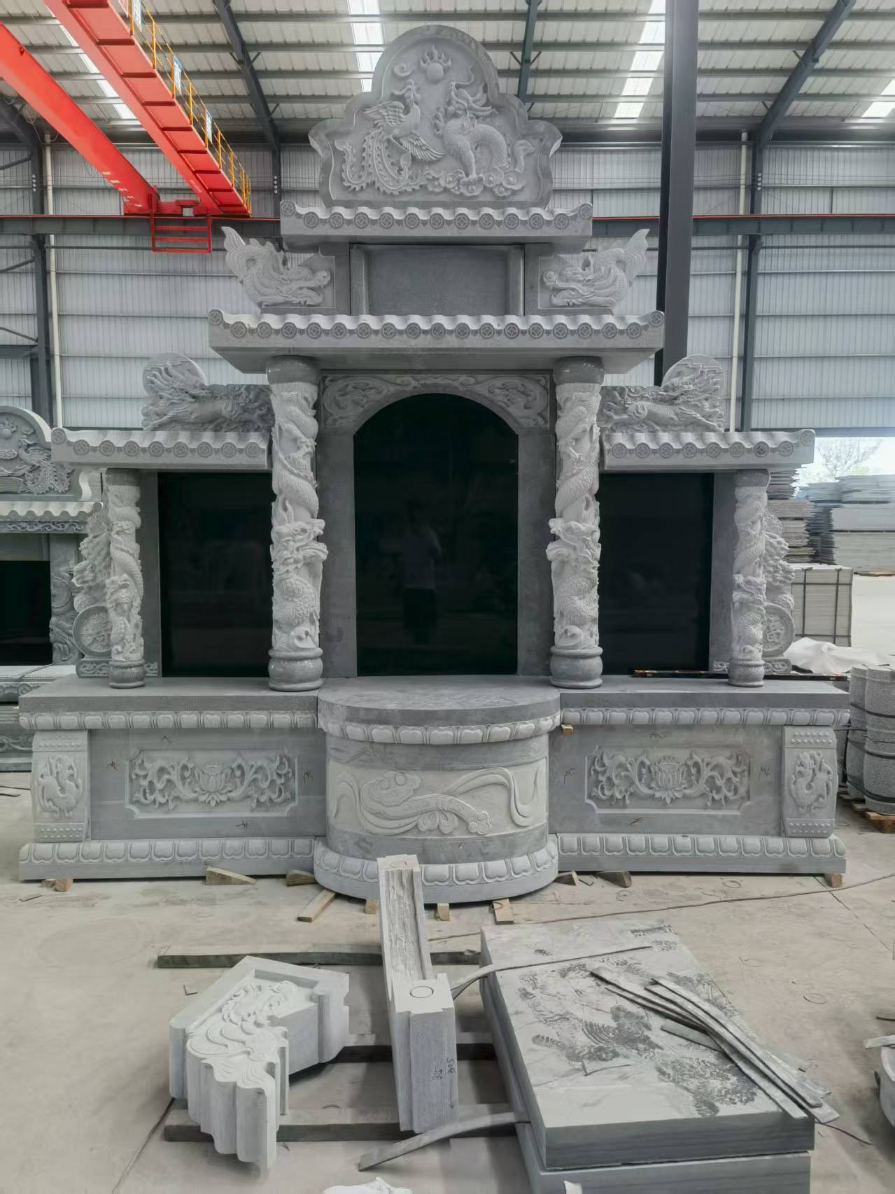 广西 芝麻灰高档墓碑，土墓，可定制