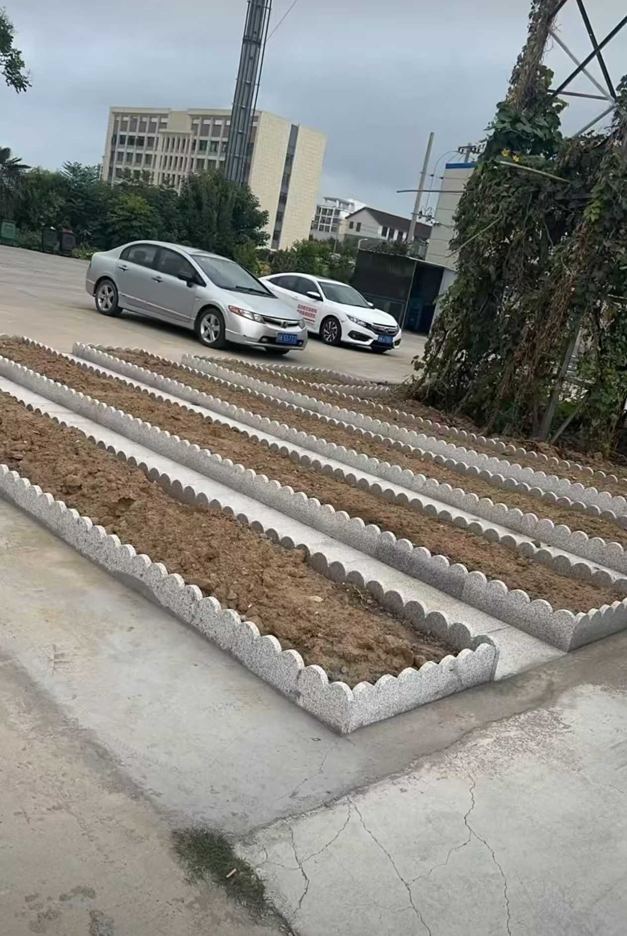 广西 花边石、花围石、花园石安装效果