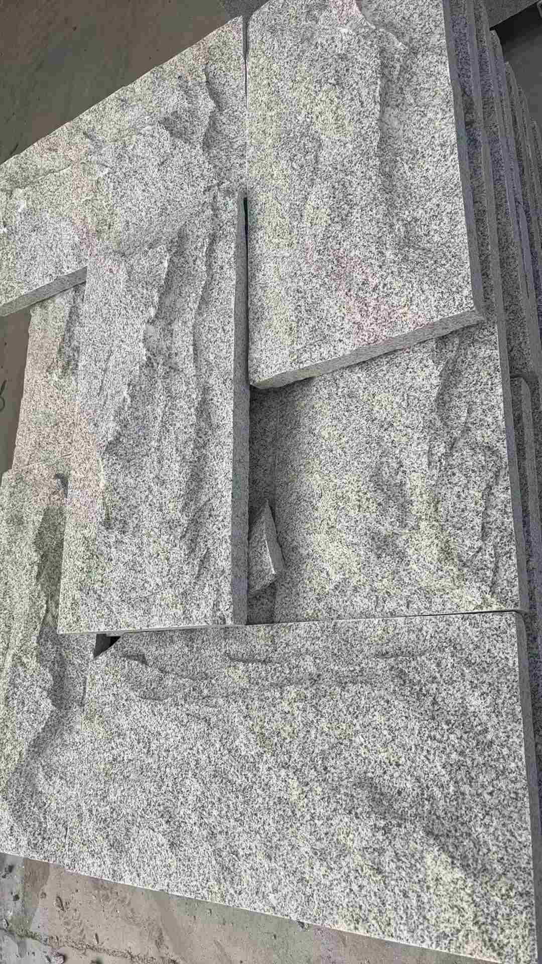 广西 芝麻白自然面花岗岩成品板